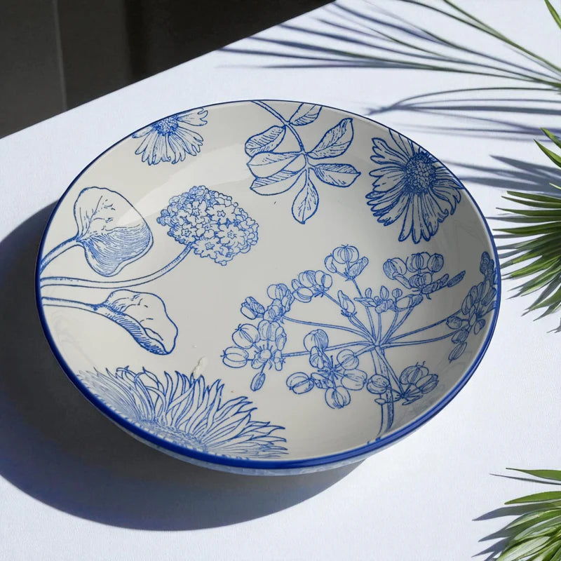 Floral Print Ceramic Serving Bowl (8.5 Inch)