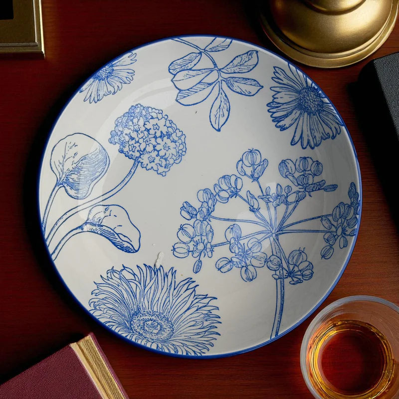 Floral Print Ceramic Serving Bowl (8.5 Inch)