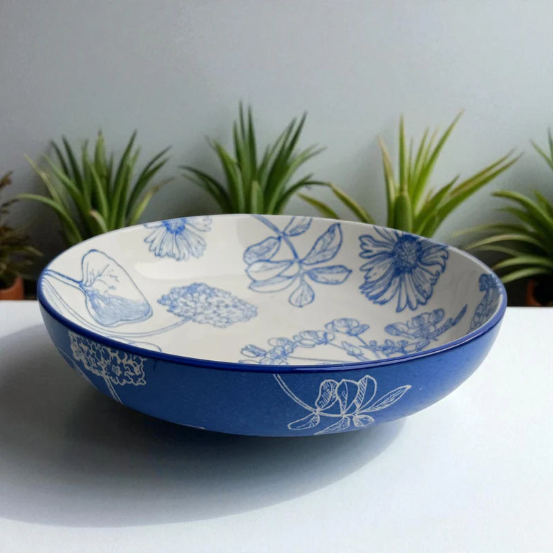 Floral Print Ceramic Serving Bowl (8.5 Inch)