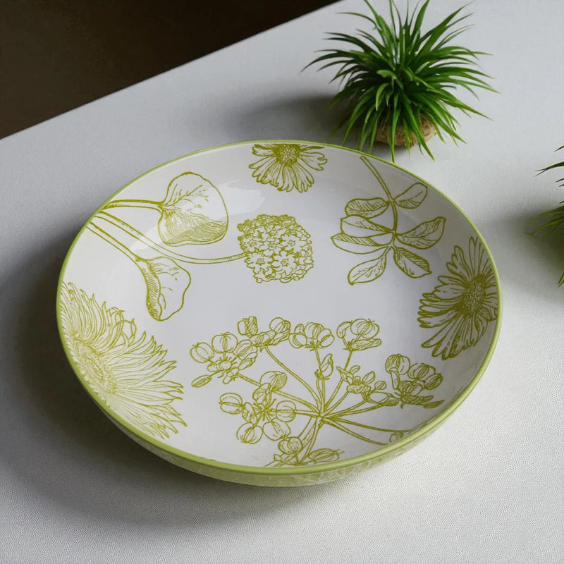 Floral Print Ceramic Serving Bowl (8.5 Inch)